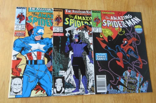 Lot of *3* AMAZING SPIDER-MAN: #310 *Newsstand!*, 320, 323 *Key!* (VF+)