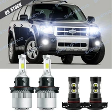 For Ford Escape 2008-2012 Combo LED Faros + Kit de bombillas de luz antiniebla