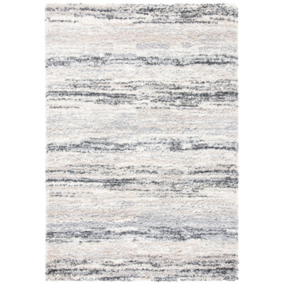 SAFAVIEH Fontana Shag Collection FNT842A Ivory / Grey Rug