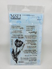 VS1 MSE My Sentiments Exactly Floral Quote Cards Clear Rubber Stamps New