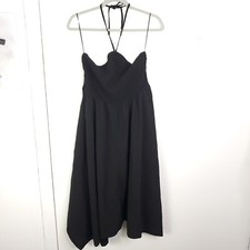 Old Navy Dress Womens XL Midi Smocked Halter Neckline Tie Sun Summer LBD