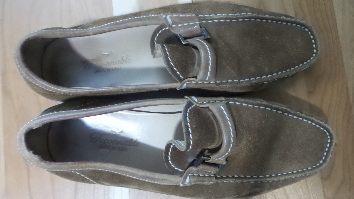 Faconnable suede drivers FACONNABLE Driving/Slip-on Loafers Tan Leather Suede Shoes  main image 3