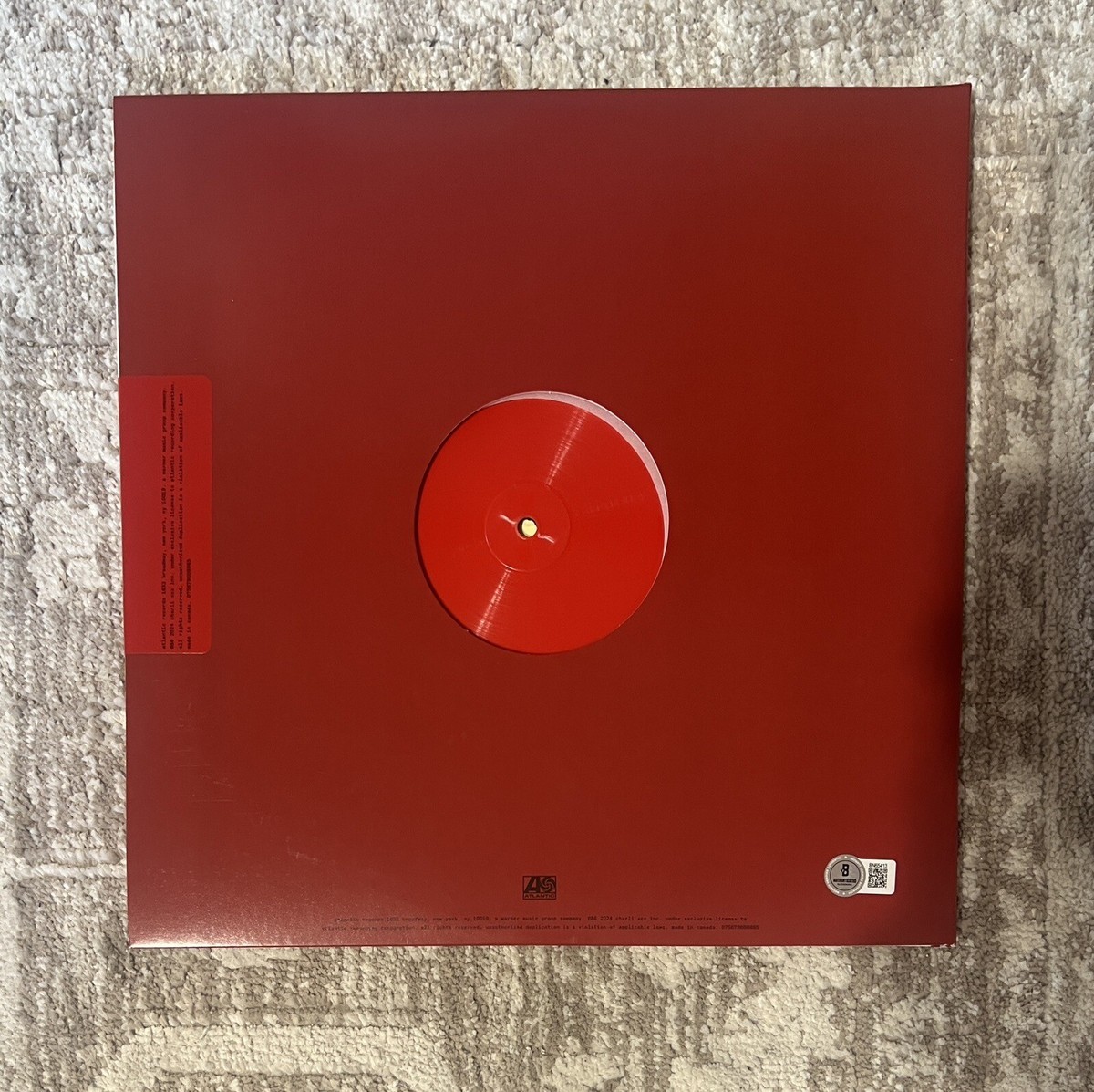 Brat Charli XCX レコード チャーリー・XCX レッドバージョン CHARLI XCX SIGNED BRAT RED EXCLUSIVE VINYL LP - BECKETT BAS