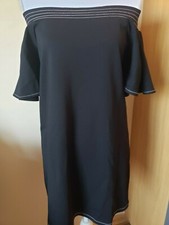 NWT ZARA black off the shoulders straight dress size M  