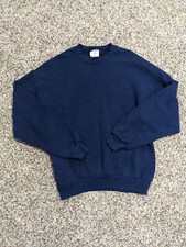 Vintage Jerzees Blank Crewneck Sweatshirt Blue 2XL 2X Extra Large, Made In USA