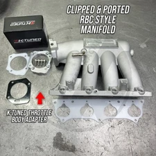 RBC Pro Ported Intake Manifold w/ K-Tuned Throttle Adapter for 06-11 Civic Si