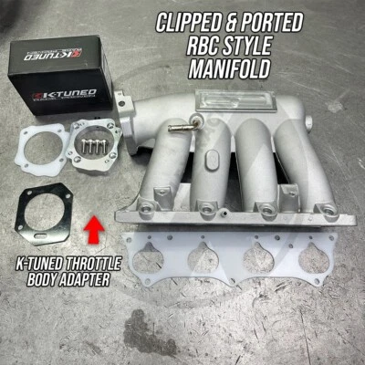 RBC Pro Ported Intake Manifold w/ K-Tuned Throttle Adapter for 12-15 Civic Si - Bild 1 von 4