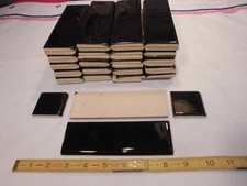 44 pcs. Glossy Black 2" X 6" Bullnose Ceramic Tiles; American Olean, 2nd Quality