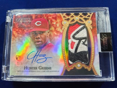 ? 2022 Topps Dynasty Hunter Greene #DAP-HG2 RC Mr.Red Game Patch 