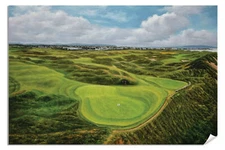 Royal Portrush GC Port Rush Golf Club Open Aerial View Oil Painting Art Print