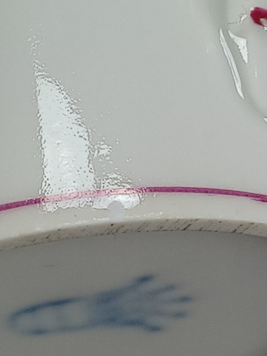 Ernst Wahliss Turn-Teplitz Hand Painted Pink Rose Coffee Cup & Saucer 1903-1921 - Picture 13 of 13