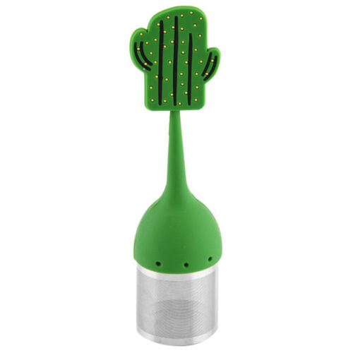 Silicone Tea Basket, Fine Strainer, Stainless Steel Infuser (Cactus) - Picture 1 of 19