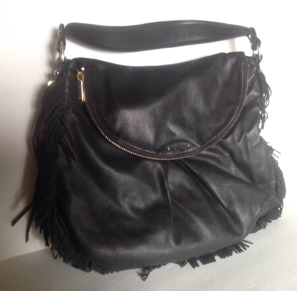 Botkier バッグ BOTKIER Handbag Black Buttery Lambskin Fringed With Zippers