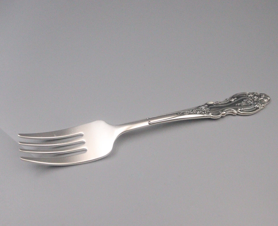 Tenedor de plata pura S999 mango de grabado tenedor de frutas tenedor de ensalada de carne tenedor de postre Foto 2 de 4