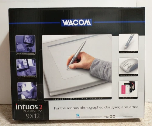Wacom INTUOS 2 PLATINUM Graphic Design / Photo Editing USB Pen Tablet NEW!