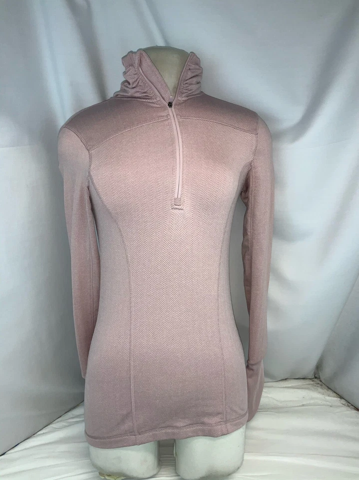 Pullover Mondetta Yoga XS Mujer Rosa 1/4 Cremallera Poli Agujeros para Pulgar Como Nuevo YGI L0-482 Foto 2 de 4