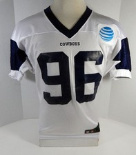 2017 Dallas Cowboys Maliek Collins #96 Game Issued White Practice Jersey DP18919