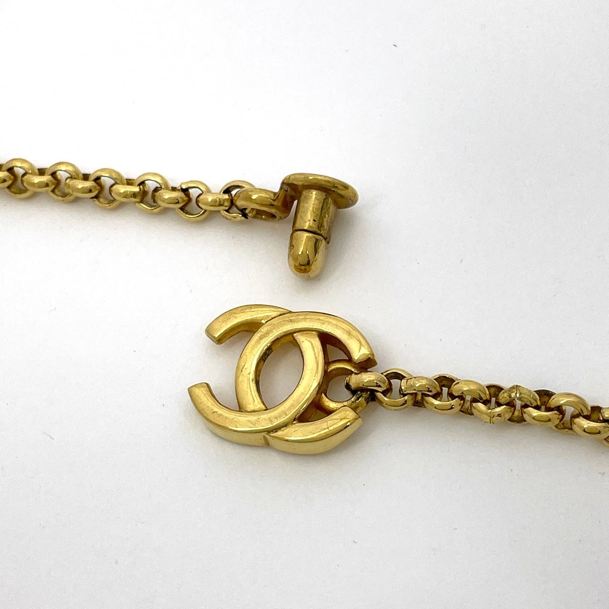 Collana CHANEL Coco Mark Catena CC Collana GP Placcata Oro Accessori Donna