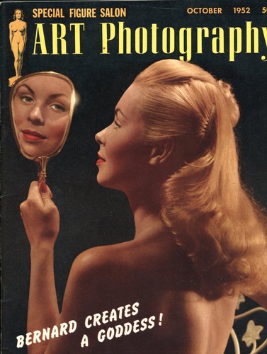 Art Photography October 1952, "Bernard Creates A Goddess" many beautiful pinups