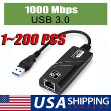 USB 3.0 Gigabit Ethernet LAN RJ45 1000Mbps Network Adapter For Windows PC LOT