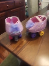 BUILD A BEAR Adjustable Pink Sparkle Shoes W Colorful Roller Skate Attachment 2