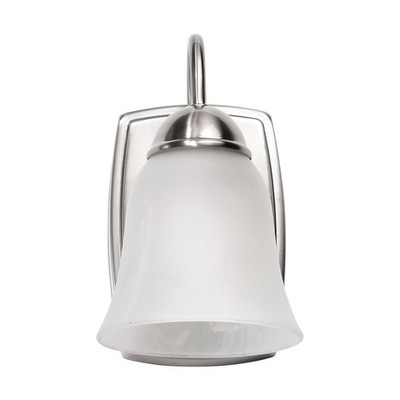 Nuvo 62-1567 LED 8W 1-Light Vanity 3000K Brushed Nickel With Alabaster Glass