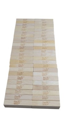 Jenga Replacement Parts Lot of 48 Wood Bricks Blocks Modern Style Wooden 