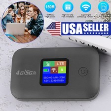 Unlocked Hotspot 4G/5G LTE Wireless WiFi Router Mobile Broadband MIFI LCD 3KmAh