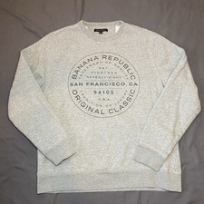 Banana Republic Men s Size M Gray Crewneck Sweatshirt Graphic Logo