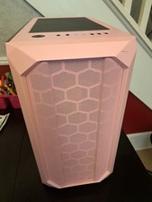 PC Gaming Case with RGB Cooling Fans and Motherboard