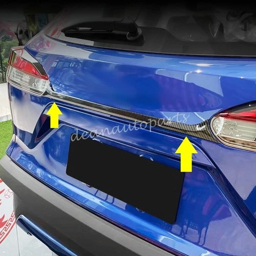 For 2022+ Toyota Corolla Cross Car Rear Trunk Upper Trim Strip Carbon Fiber Look