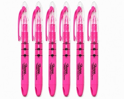 Sharpie Liquid Highlighters Pink 6 Pack Chisel Tip Teacher School Office