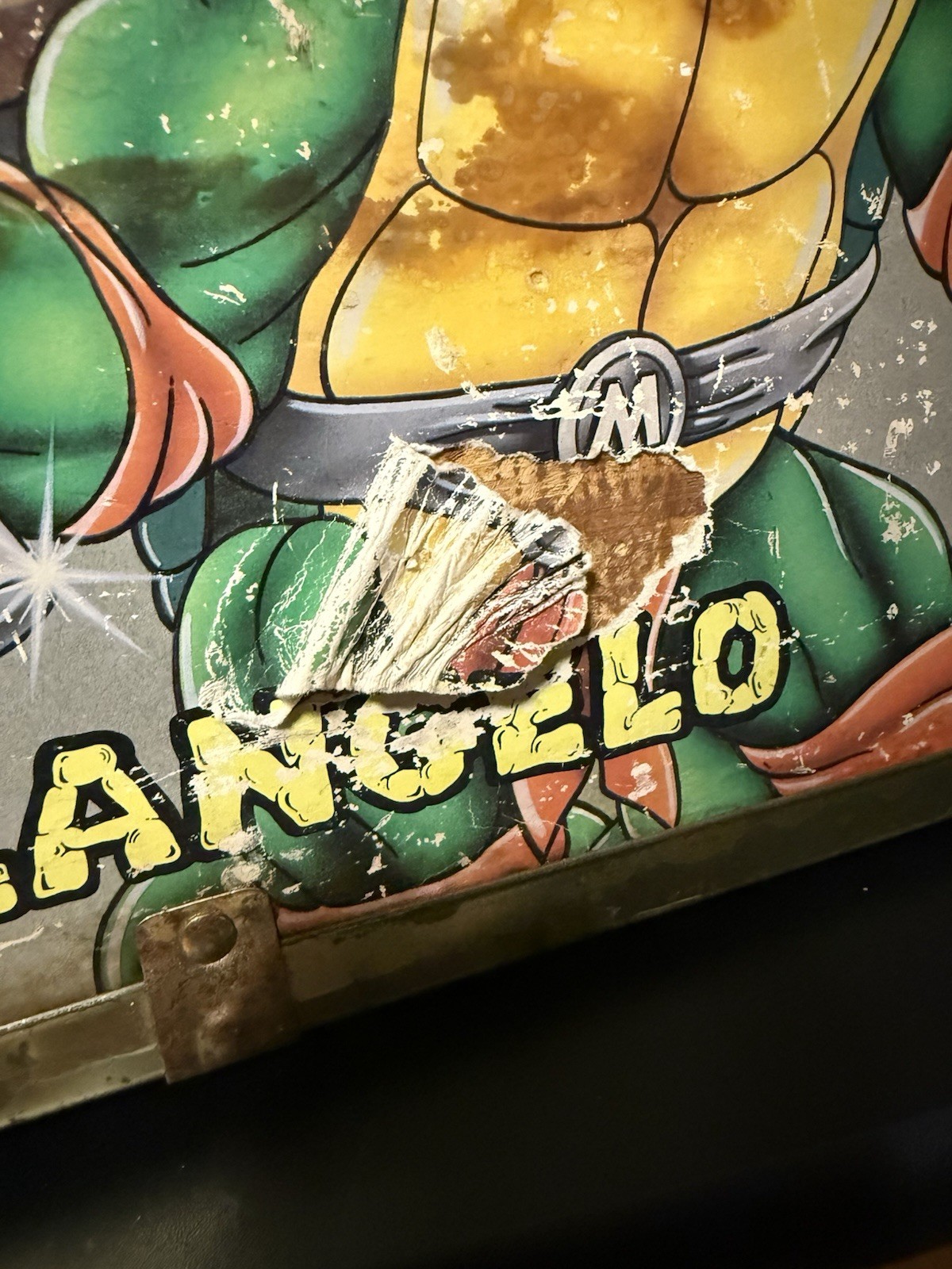 VINTAGE 90s Teenage Mutant Ninja Turtles Toy Storage Chest Trunk - 16" x 16"