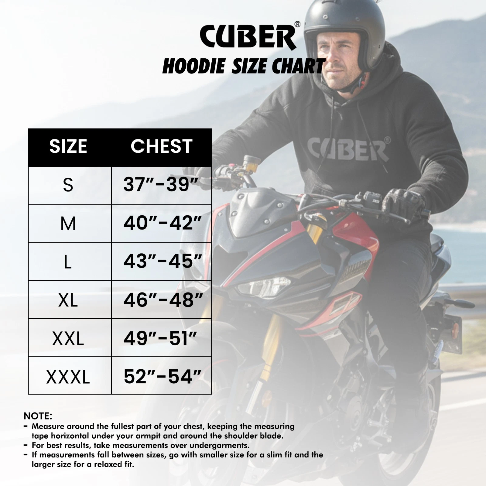 CUBER ARMORED MOTORCYCLE HOODIE SWEATSHIRT FOR MEN & WOMEN POWERSPORT - product detail image 12