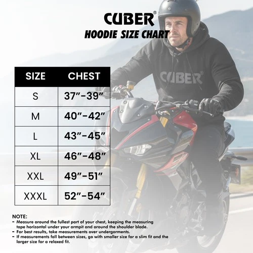 CUBER ARMORED MOTORCYCLE HOODIE SWEATSHIRT FOR MEN & WOMEN POWERSPORT image 12