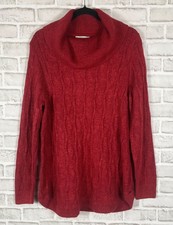 Christopher Banks Sweater Womens Sz XL Red Heather Cowl Neck Long Sleeves NWT