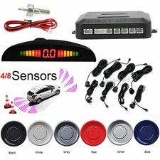 Universal Car Parking Sensors Reverse Rear Buzzer Flush Alarm Kit Multi-color