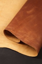 Saddle Brown Crazy Horse Leather Hide 2m2 4oz 1.6mm Full Grain Cowhide for Craft