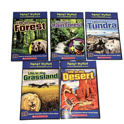 Life In Grassland Forest Desert Rain Forest Tundra Smart Words PB Set Scholastic
