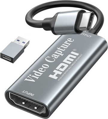 4K HDMI-auf-USB-C Video Capture Card mit Audio-Unterstützung, 1080P Aufnahme,