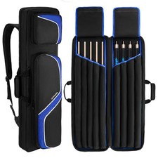 Pool Cue Case 4x5, Pool Stick Carrying Case Holds 4 Butts and 5 Shafts,