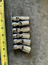 Snap On 5pc 3/8” Drive Deep Swivel Socket Set, Sae, 6pt….descr Sizes….vvv