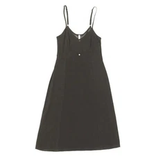 Botanica Vetiver Slip Dress in Black Silk