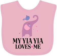 Inktastic My Yia Yia Loves Me Grandchild Baby Bib Childs New Clothes Clothing