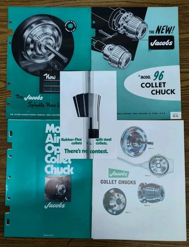 Jacobs Collett Chucks Industrial Metal Working Machinery Catalog Brochures Lot