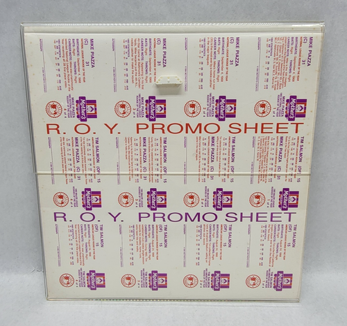 1994 Mothers Cookies Rookie of the Year Uncut Promo Sheet Mike Piazza Tim Salmon - Bild 4 von 4