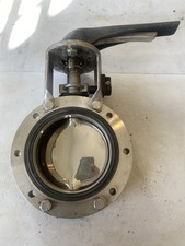 Butterfly Valve; SS With Handle 4-3/4” OD 3-7/8” ID DN 41 On 10