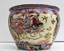 sehr gro&szlig;e Chinesische Cache Pot-Blumen&uuml;bertopf-Fischbowl,ROC Periode 1912-1949