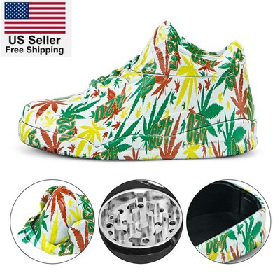 1 Pc 3-layer Zinc Alloy Grinder Shoe Shaped Spice Grinder Manual Tobacco Crusher