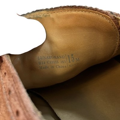 Cole Haan Lunargrand Wingtip Oxford Shoes Mens 15M Tobacco  display picture 1